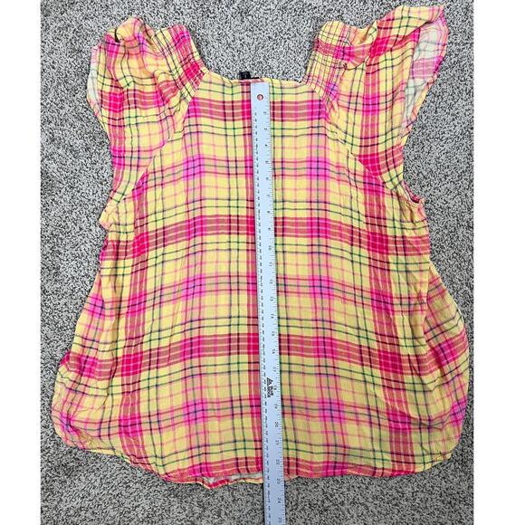 Torrid Womens 3X Boho Feminine Cottagecore Western Plaid Smocked Flutter Blouse - Picture 11 of 11